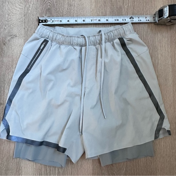 Men's LuLuLemon Surge Short 6" Lined|Light‎ Grey|Sz S - Picture 5 of 11